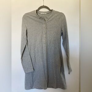 Reformation Heather Gray Long Sleeve Dress